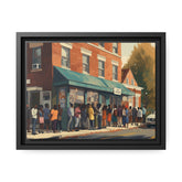 Old Town Store Front Matte Canvas, Black Frame