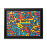 Pop Art Inspired by Keith C Matte Canvas, Black Frame