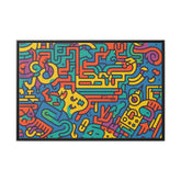 Pop Art Inspired by Keith C Matte Canvas, Black Frame