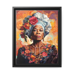 Wall Art Inspired by Maya Angelou Matte Canvas, Black Frame