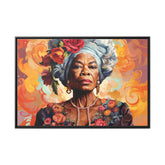 Wall Art Inspired by Maya Angelou Matte Canvas, Black Frame
