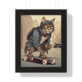 Tabby Board Framed Vertical Poster - Noire Faire