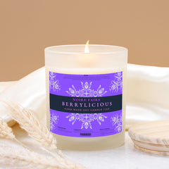 Berrylicious 11oz Frosted Glass Candle by Noire Faire - Noire Faire