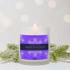 Berrylicious 11oz Frosted Glass Candle by Noire Faire - Noire Faire