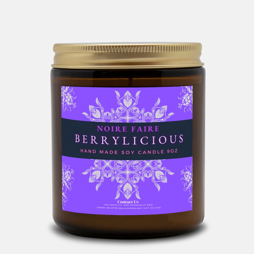 Berrylicious Candle Amber Jar 9oz - Noire Faire