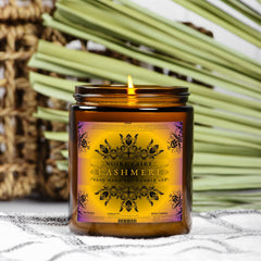 Cashmere 9oz Amber Jar Candle by Noire Faire - Noire Faire