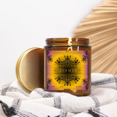 Cashmere 9oz Amber Jar Candle by Noire Faire - Noire Faire