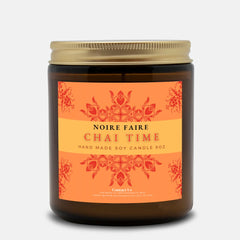 Chai Time Candle Amber Jar 9oz - Noire Faire
