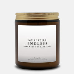 Endless Candle Amber Jar 9oz - Noire Faire
