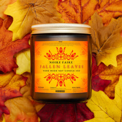 Fallen Leaves 9oz Amber Jar Candle by Noire Faire - Noire Faire