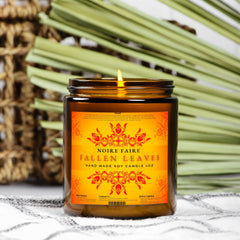 Fallen Leaves 9oz Amber Jar Candle by Noire Faire - Noire Faire