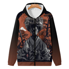 Noire Faire Afro Samurai Mens Lightweight Zipper Jumper Sweatshirt Hoodie - Noire Faire