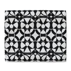 Noire Faire Geometric BW Circle Tile Duvet Cover - Noire Faire