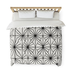 Noire Faire Geometric BW Duvet Cover - Noire Faire