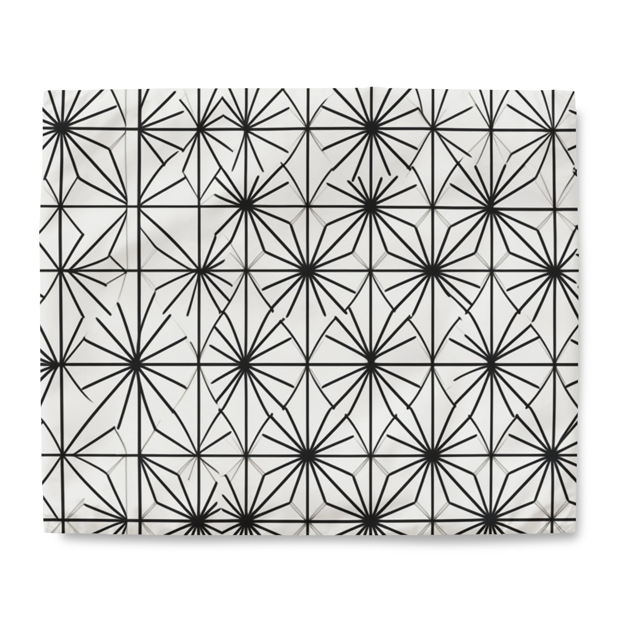 Noire Faire Geometric BW Duvet Cover - Noire Faire