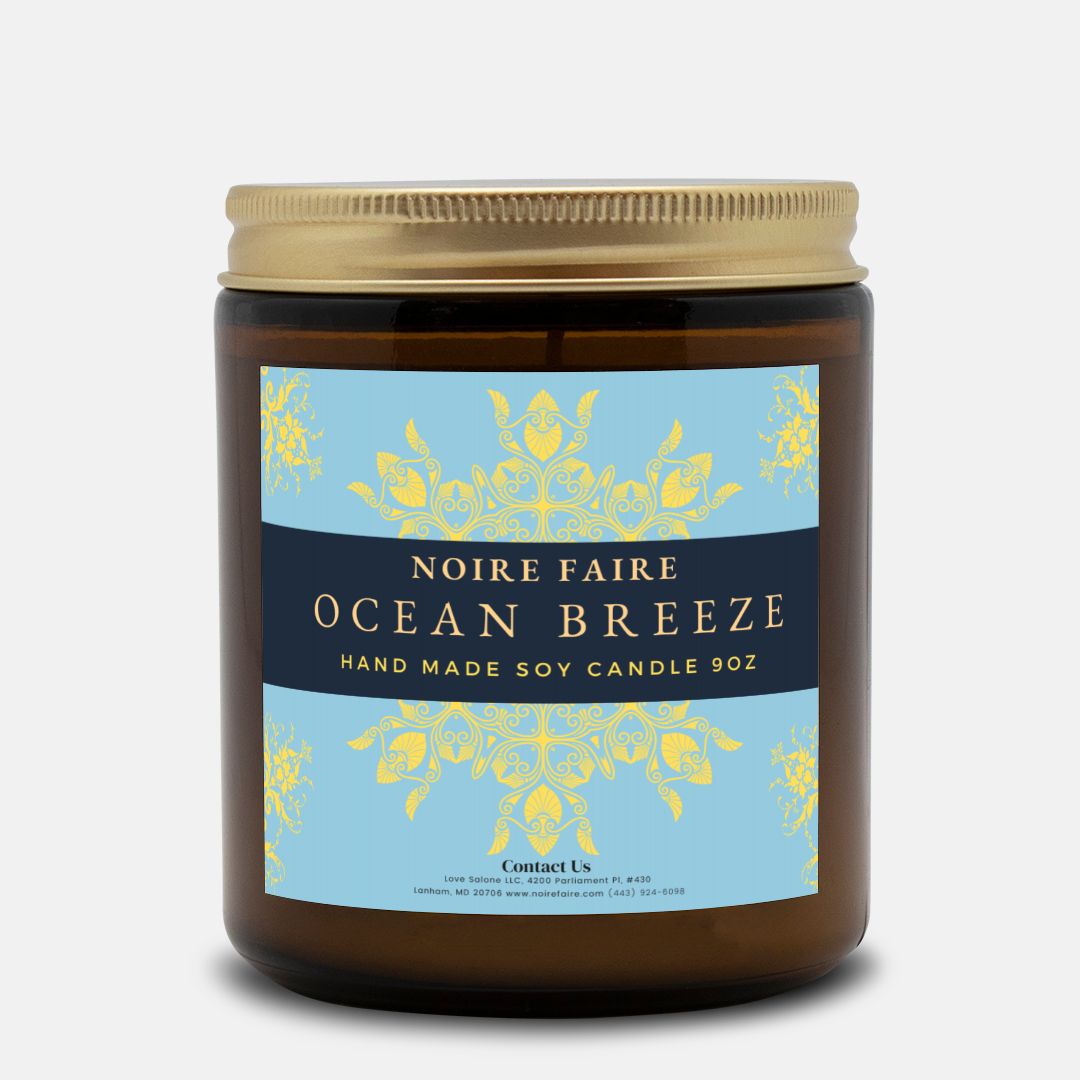 Ocean Breeze Candle Amber Jar 9oz - Noire Faire