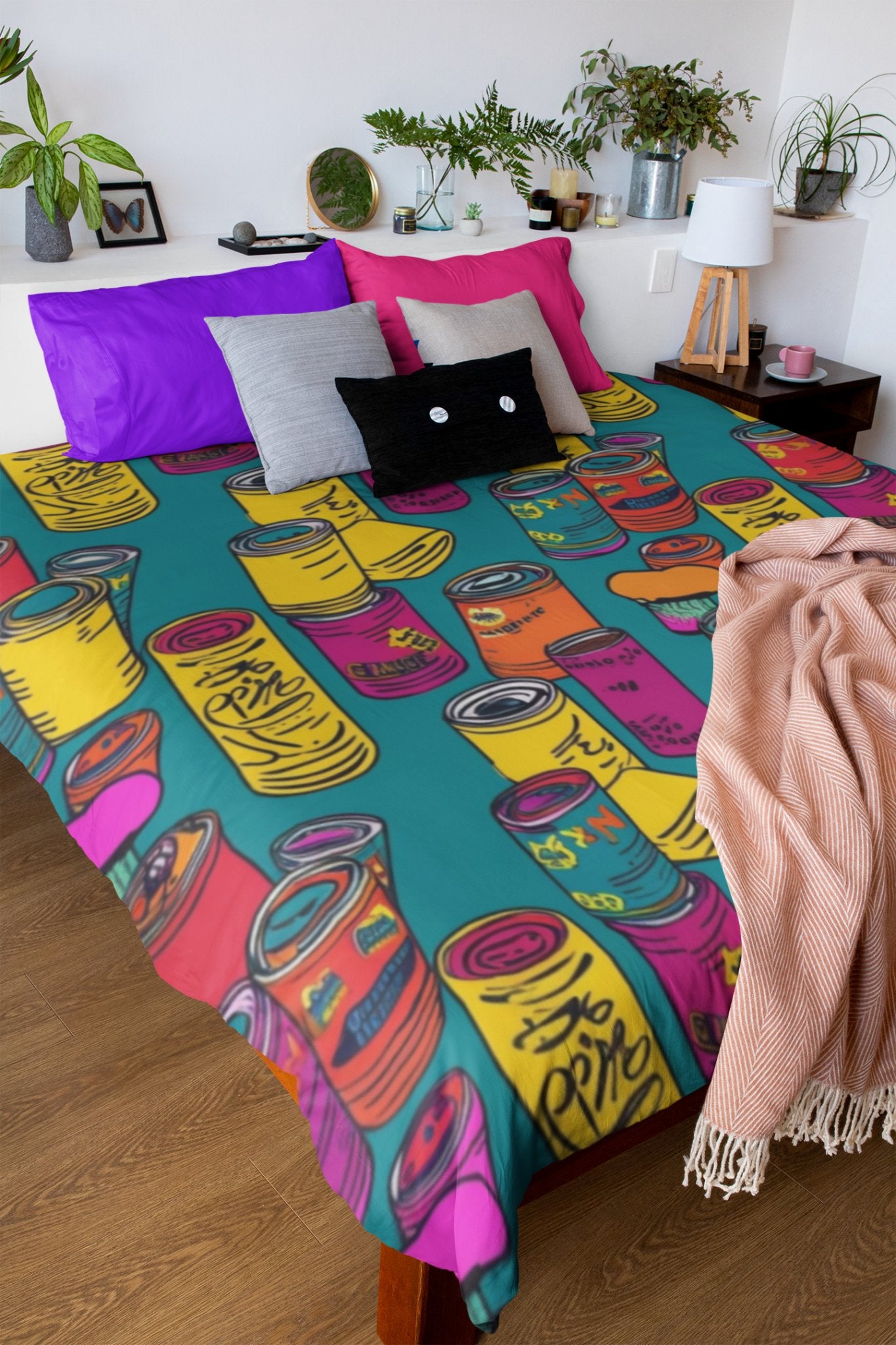 Pop Art AW Cans Inspired Comforter - Noire Faire