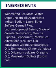 Sea Moss Body Wash Infused with Tea Tree & Neem - 8oz. - Noire Faire