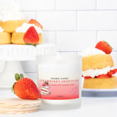 Strawberry Shortcake Candle Frosted (Pink Wick) Glass - Noire Faire