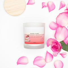 Strawberry Shortcake Candle Frosted (Pink Wick) Glass - Noire Faire