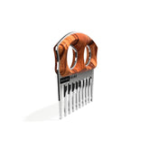 Tiger Wood Stainless Beard Pick - Noire Faire