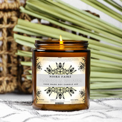 Vanilla Bloom 9oz Amber Jar Candle by Noire Faire - Noire Faire