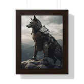 Warrior Wolf Framed Vertical Poster - Noire Faire