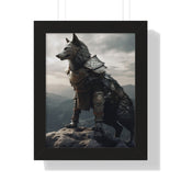 Warrior Wolf Framed Vertical Poster - Noire Faire