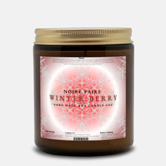 Winter Berry 9oz Amber Jar Candle by Noire Faire - Noire Faire