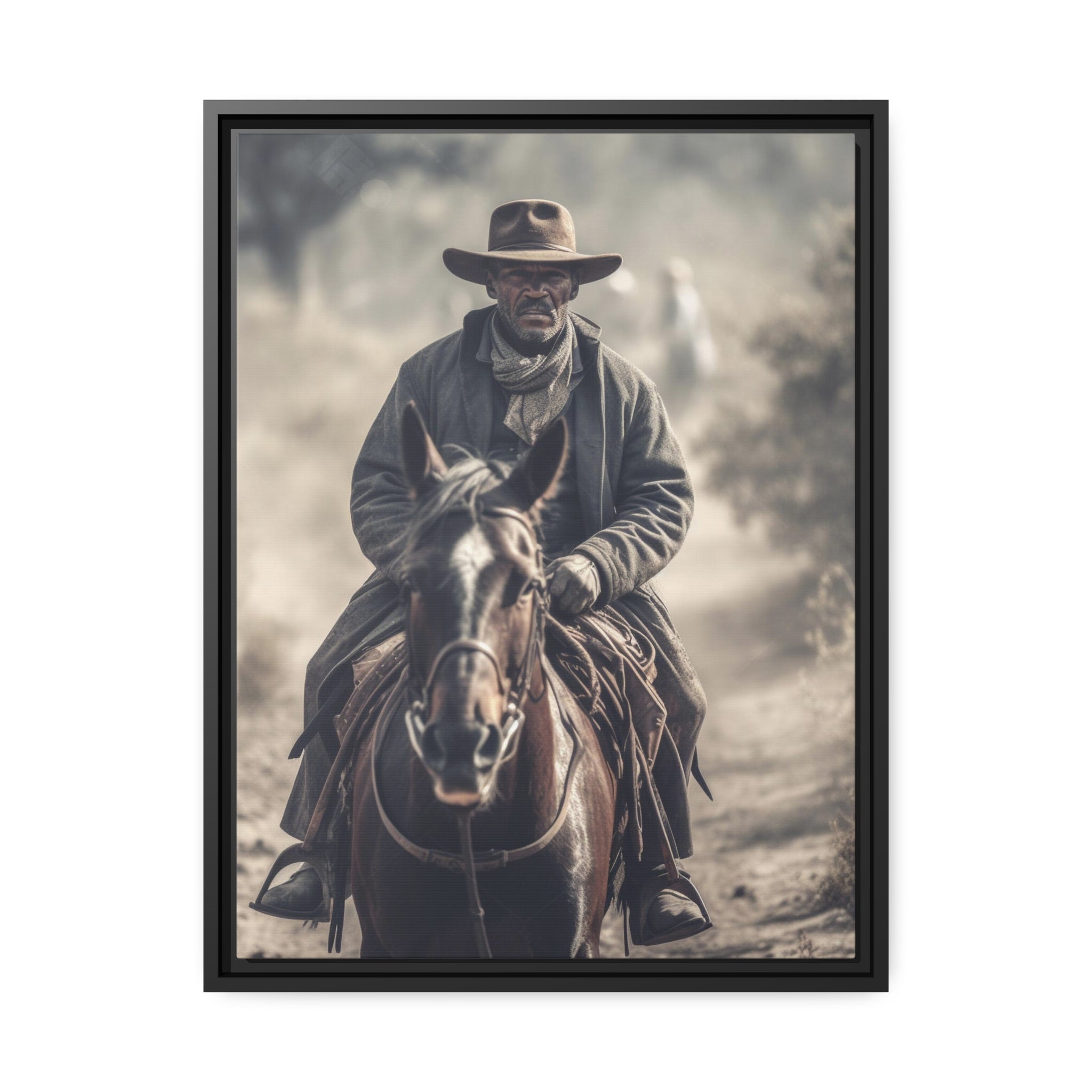 Cowboy II Matte Canvas, Black Frame