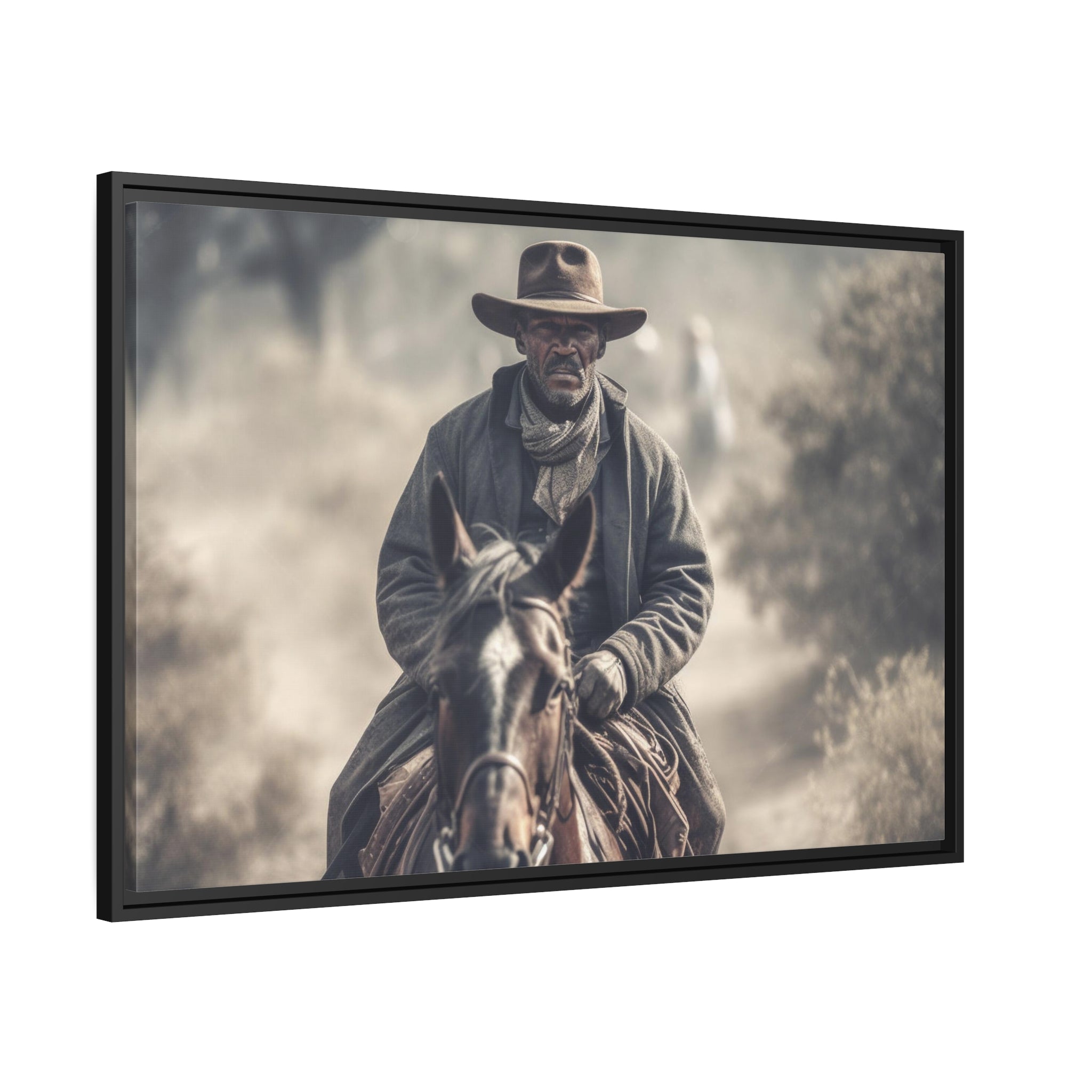 Cowboy II Matte Canvas, Black Frame