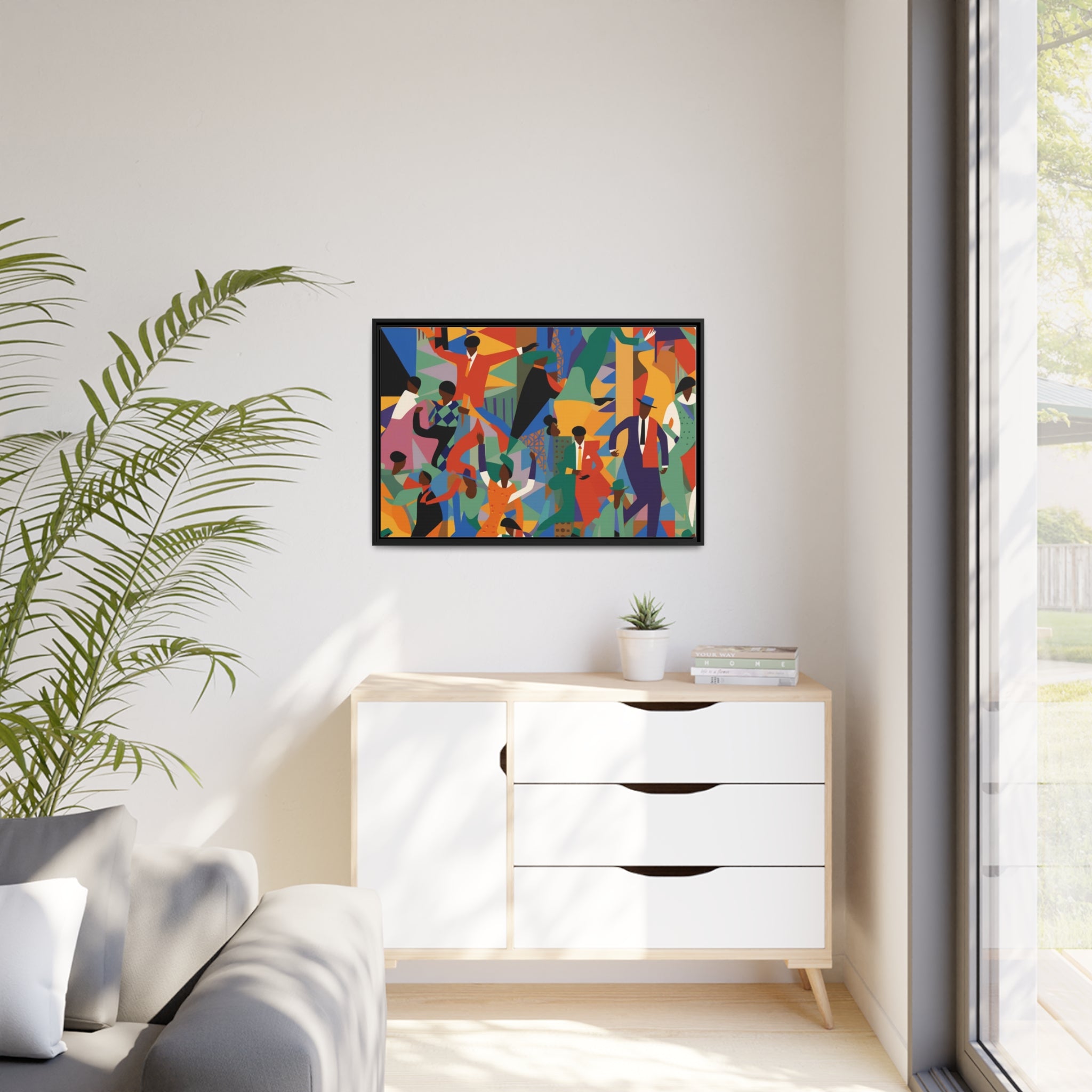 Harlem I Matte Canvas, Black Frame