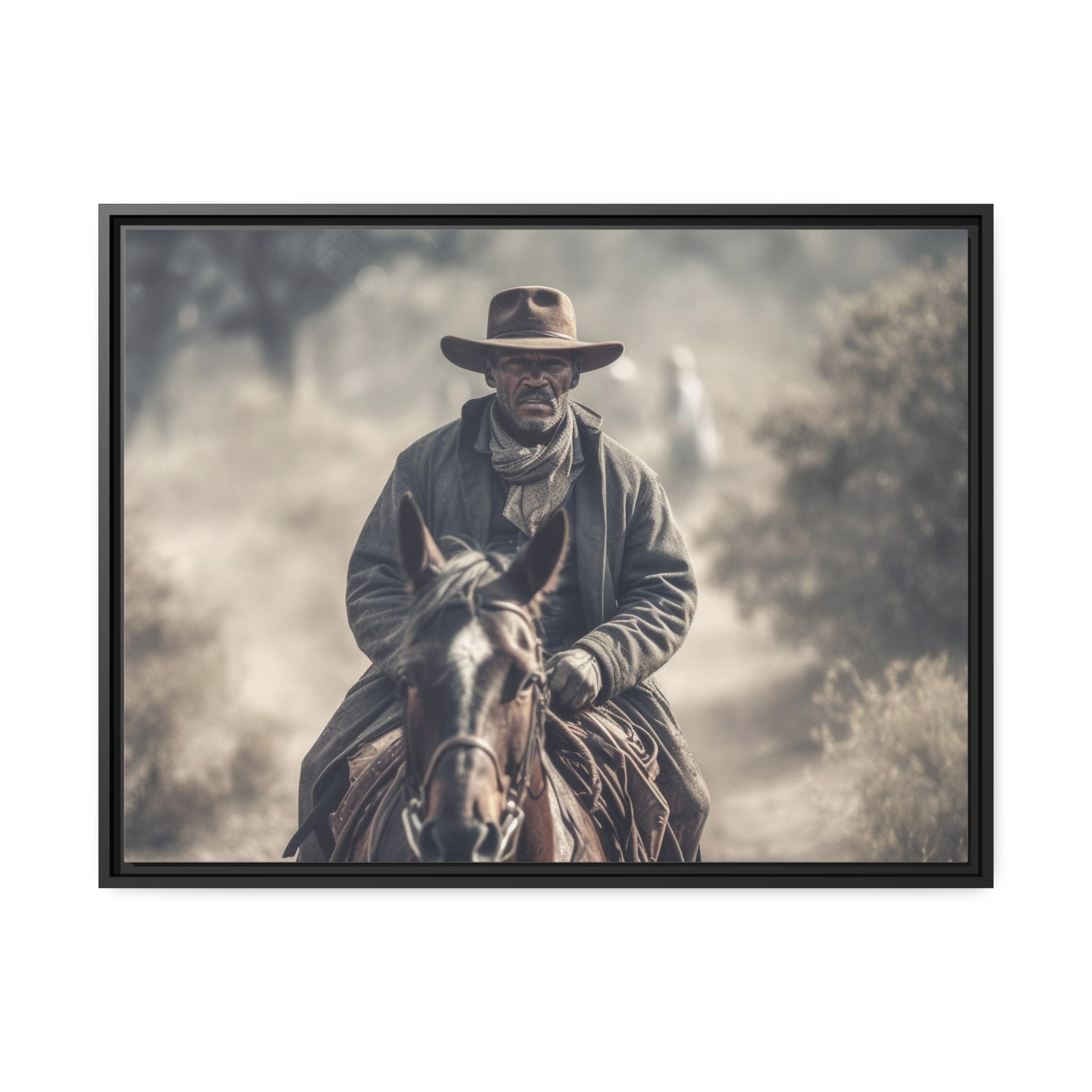 Cowboy II Matte Canvas, Black Frame