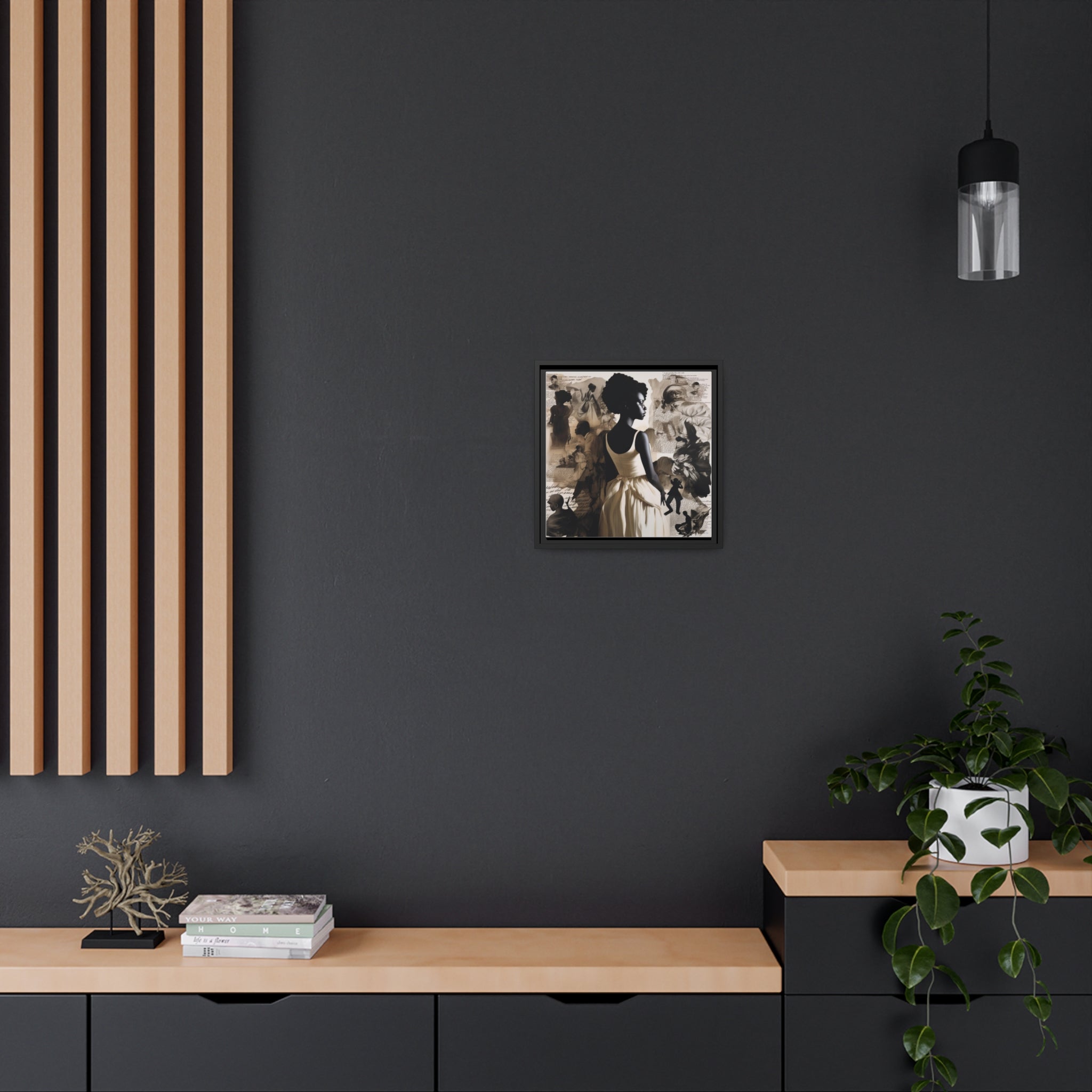 Wall Art Inspired by Kara Walke Matte Canvas, Black Frame