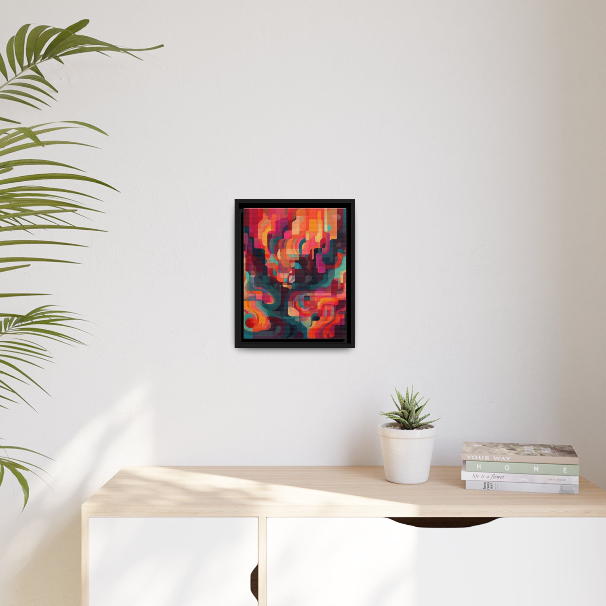 Modern Abstract I Matte Canvas, Black Frame