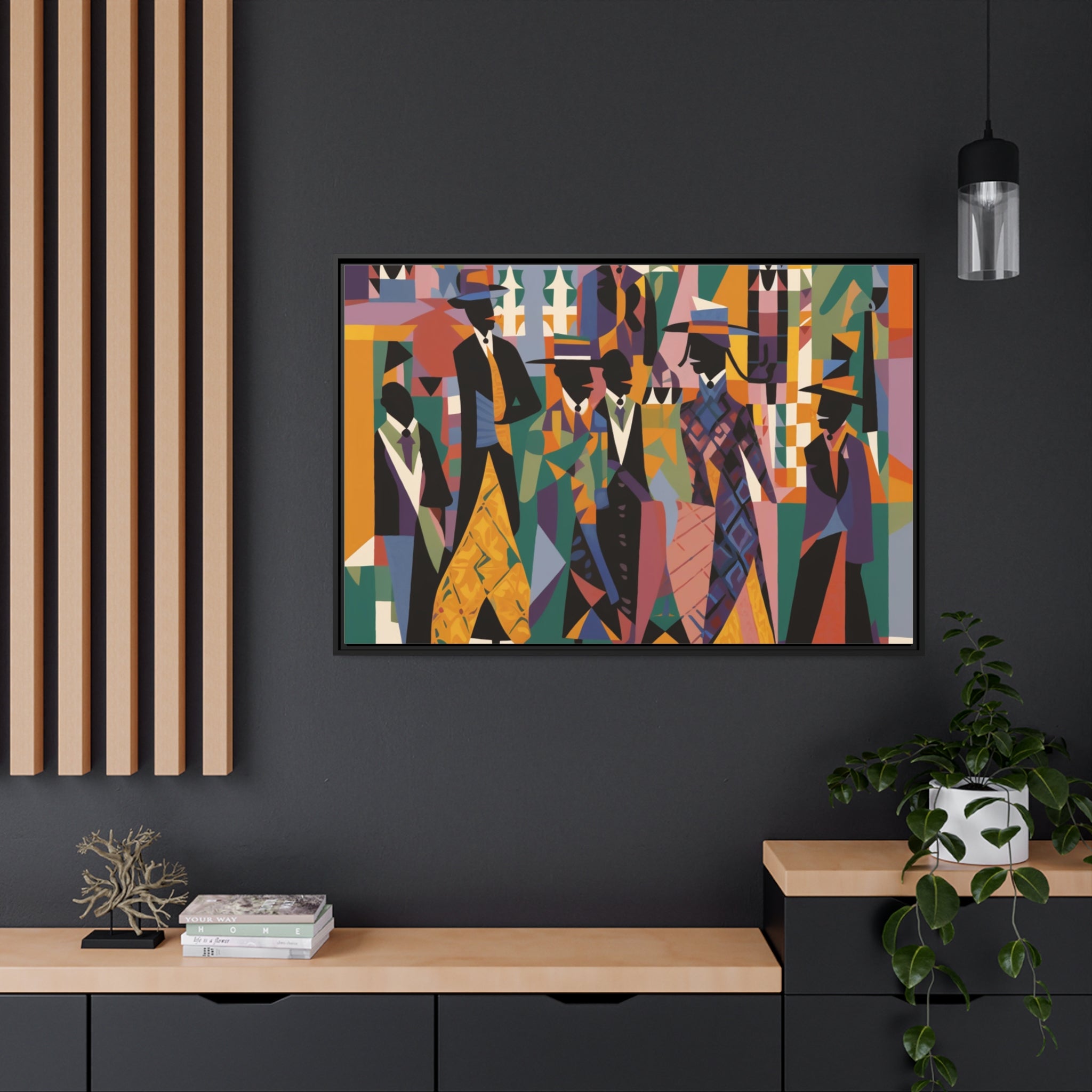 Renaissance I Matte Canvas, Black Frame