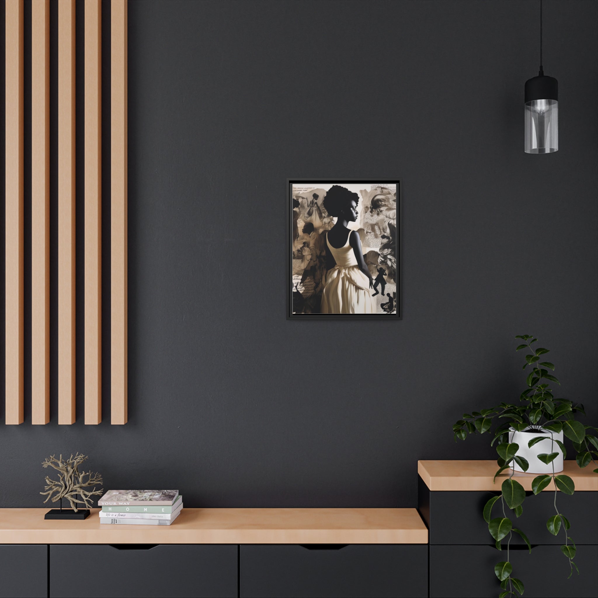 Wall Art Inspired by Kara Walke Matte Canvas, Black Frame