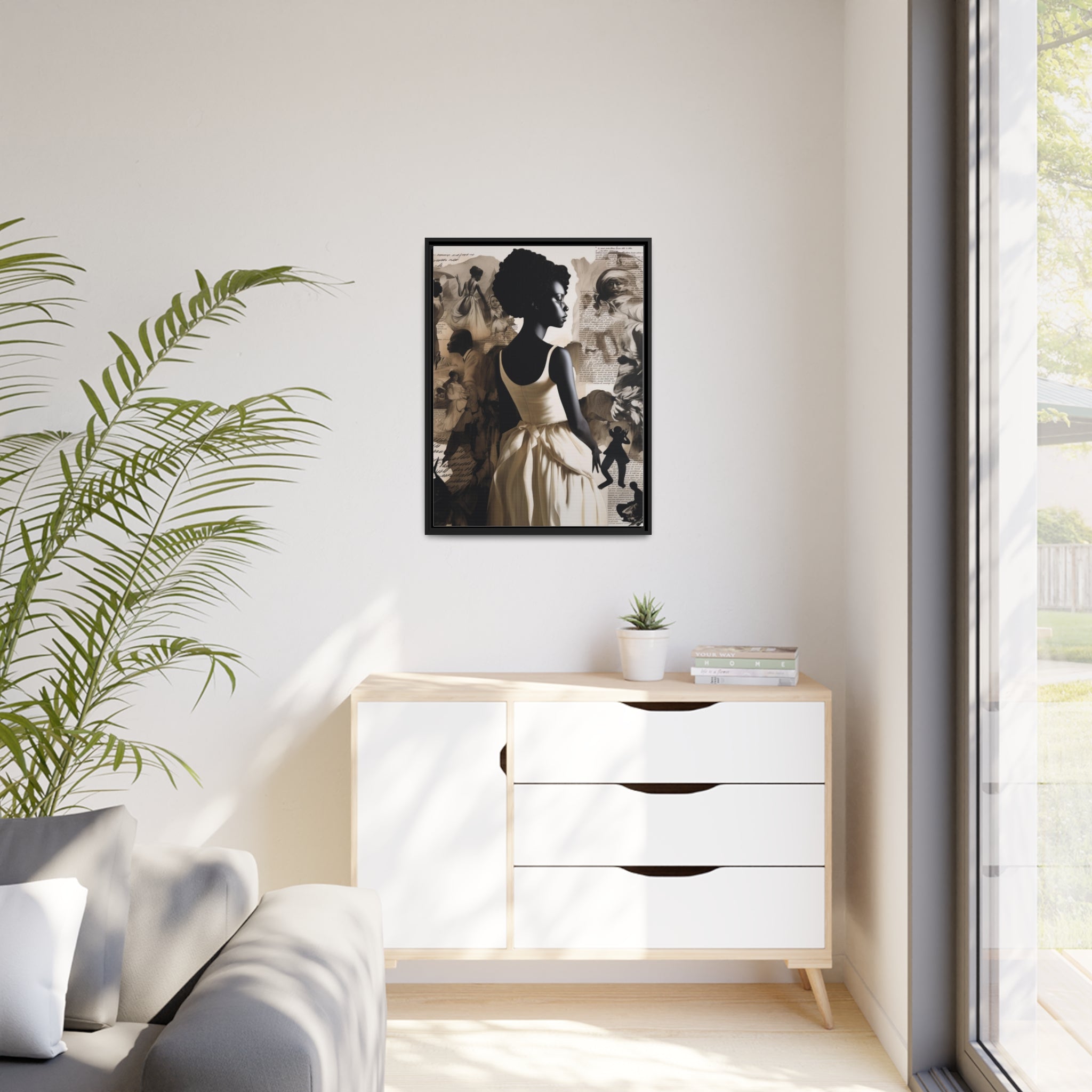 Wall Art Inspired by Kara Walke Matte Canvas, Black Frame