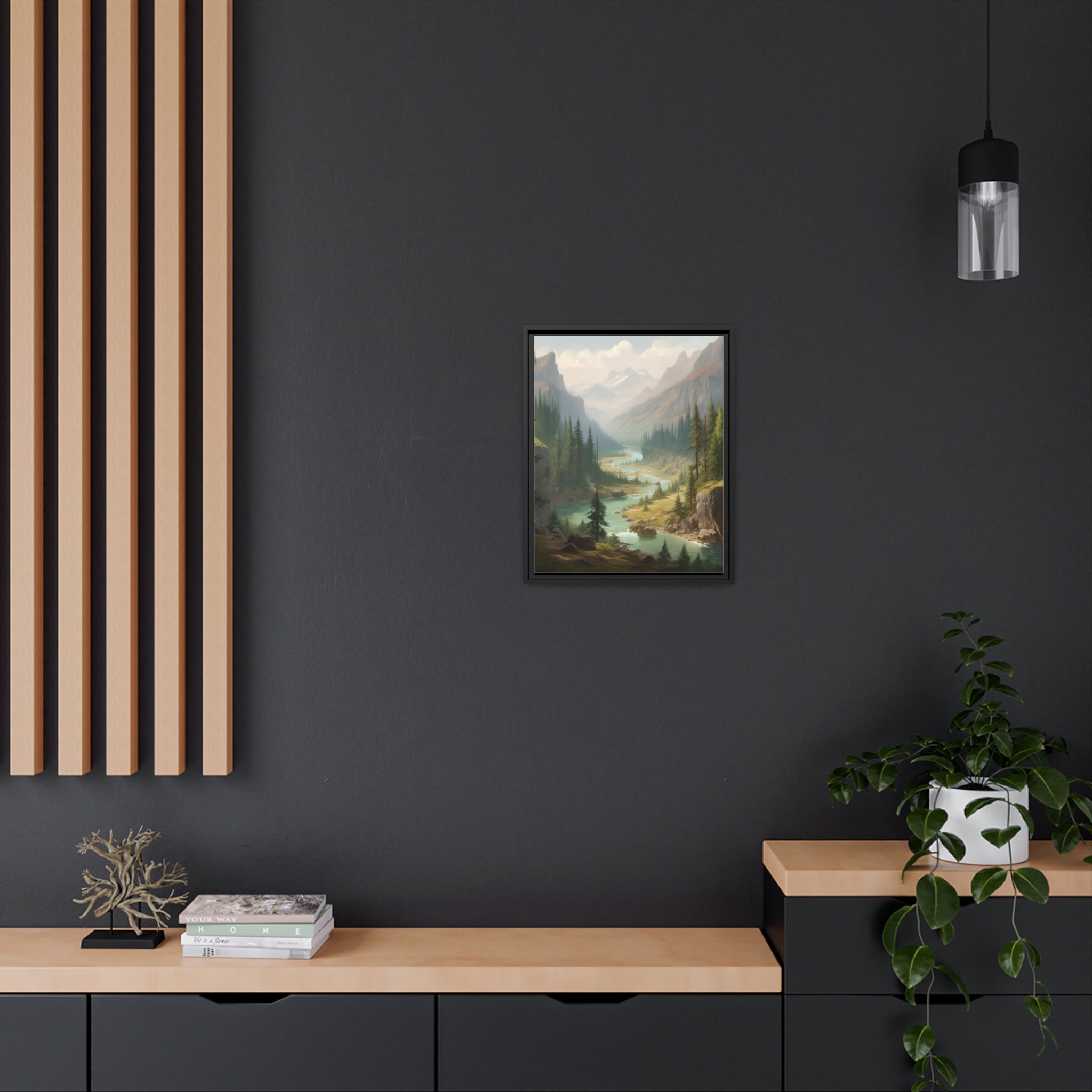 Forest I Matte Canvas, Black Frame