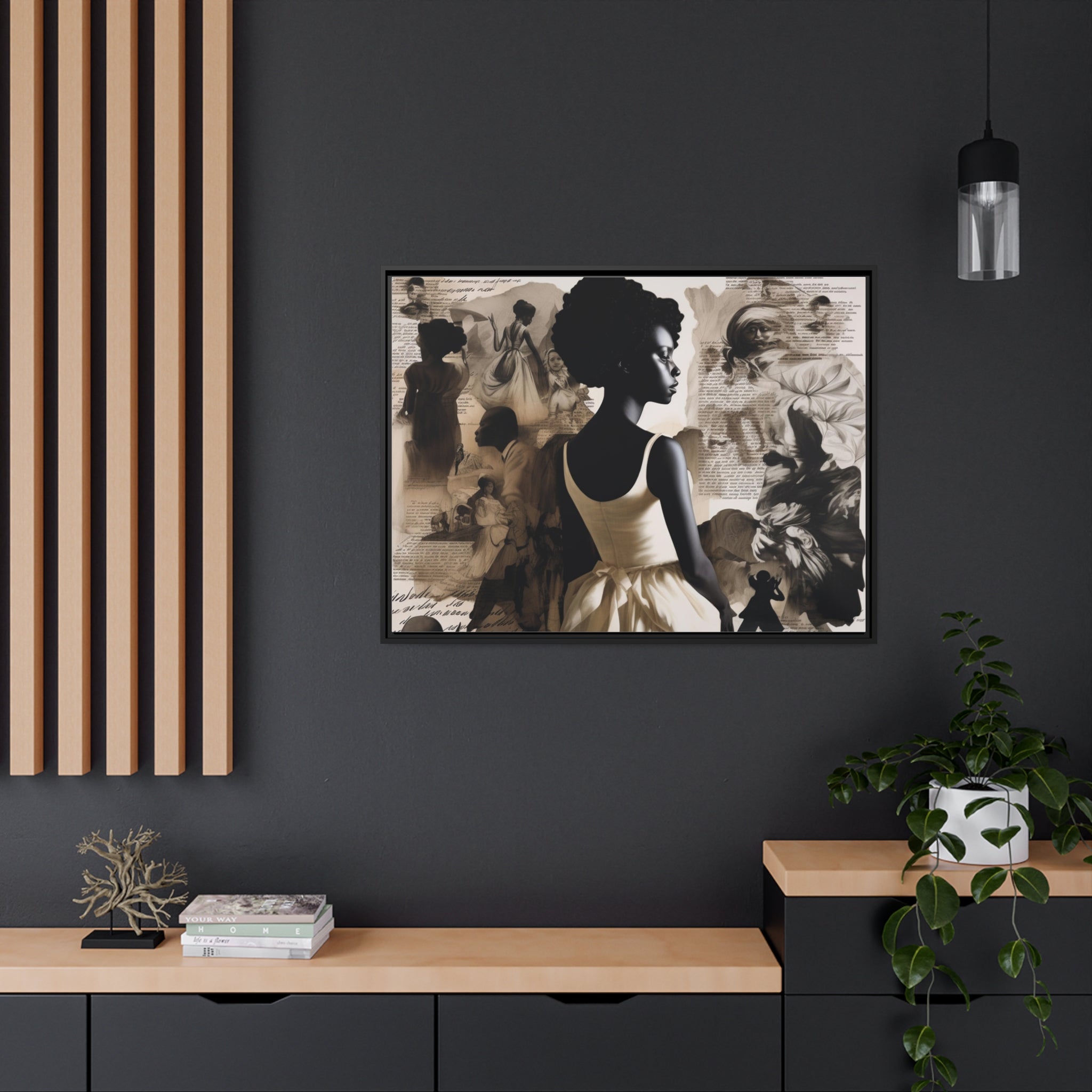 Wall Art Inspired by Kara Walke Matte Canvas, Black Frame