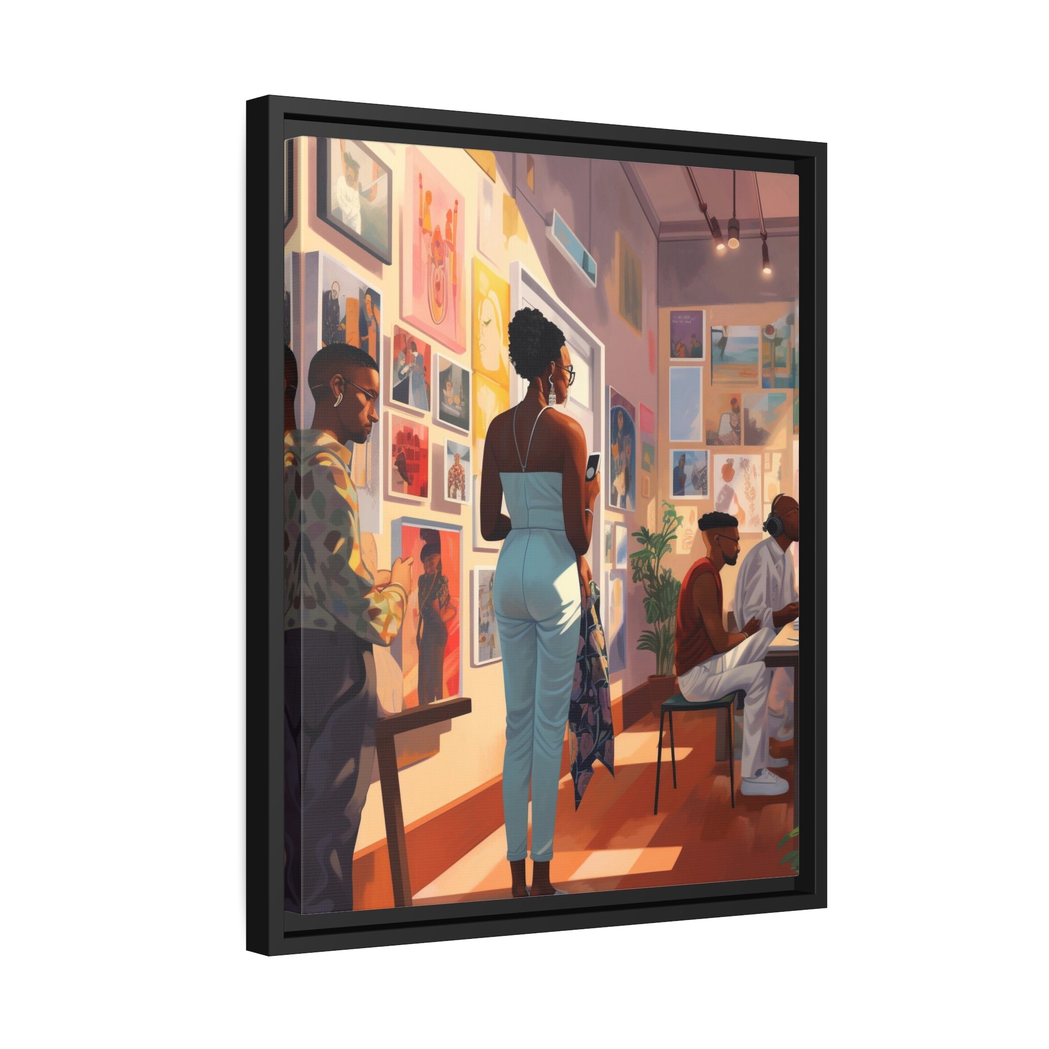 Art Gallery II Matte Canvas, Black Frame