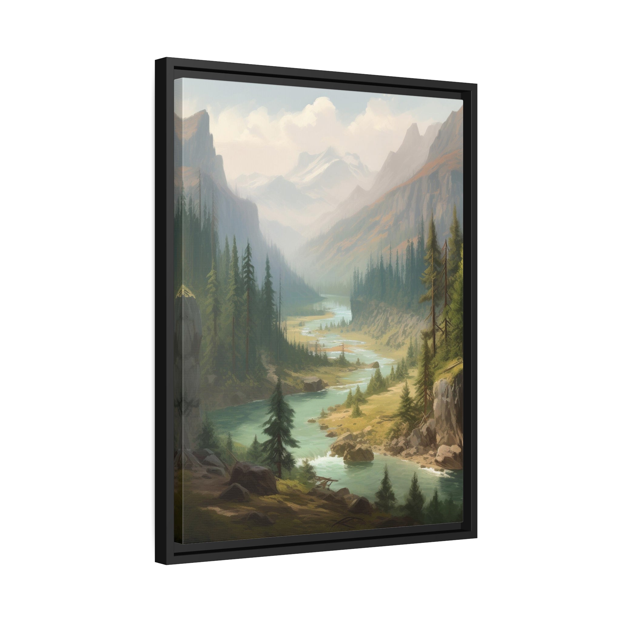 Forest I Matte Canvas, Black Frame