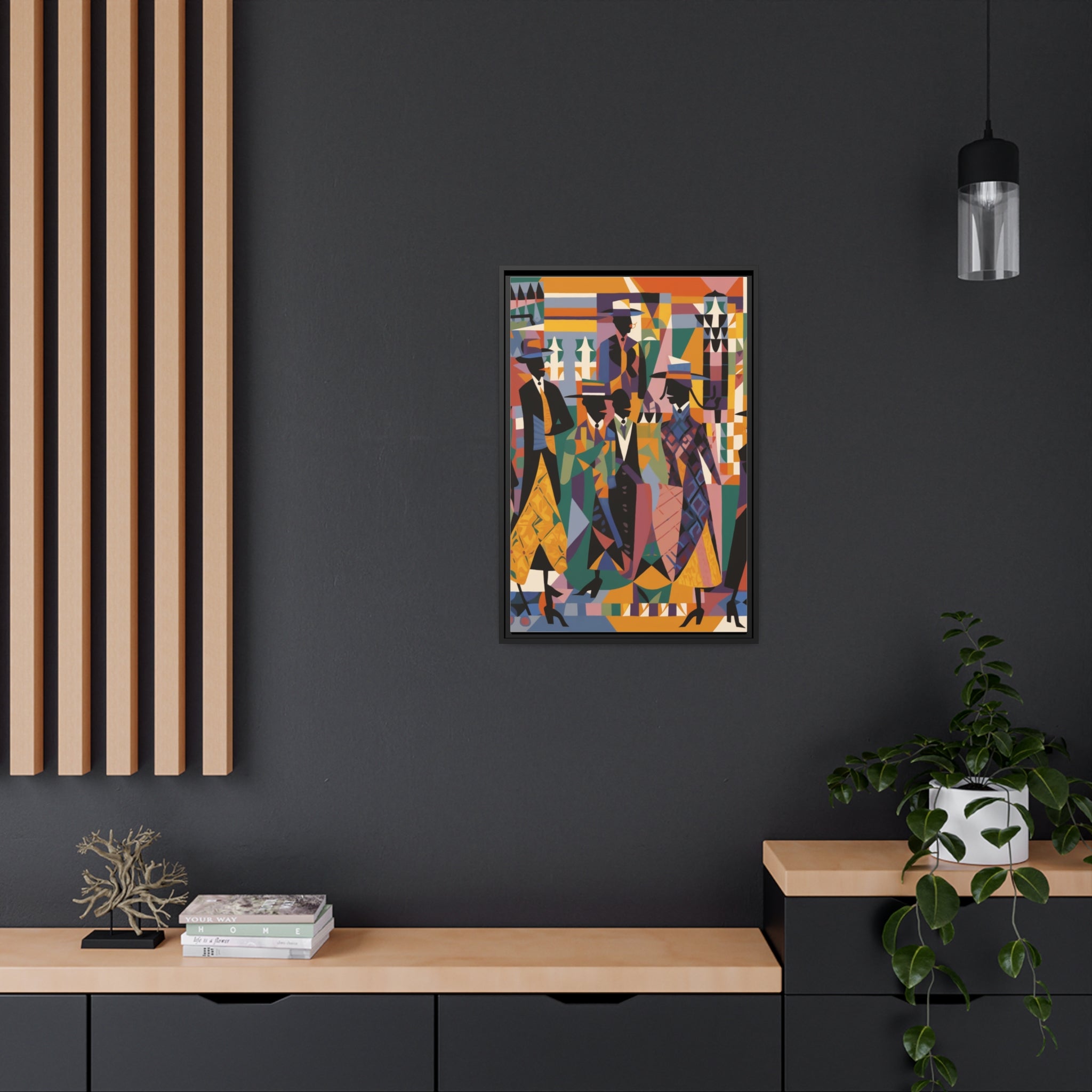 Renaissance I Matte Canvas, Black Frame