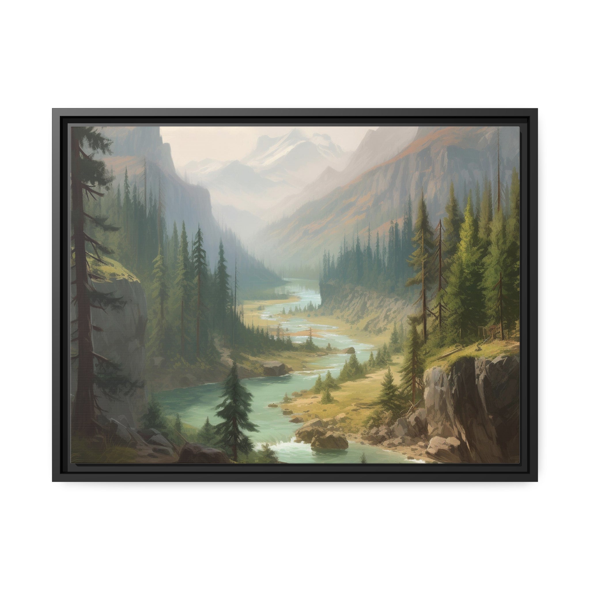 Forest I Matte Canvas, Black Frame