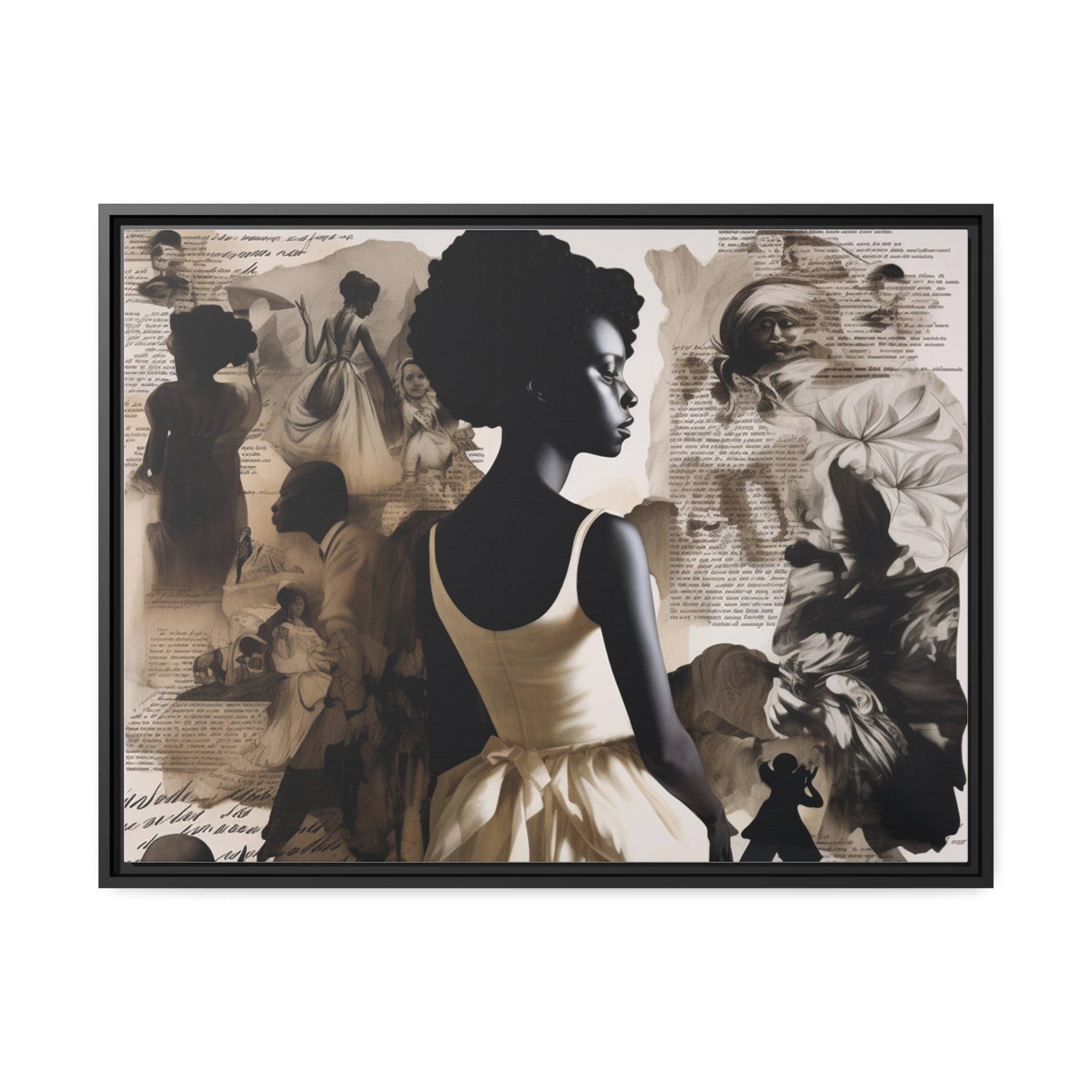 Wall Art Inspired by Kara Walke Matte Canvas, Black Frame