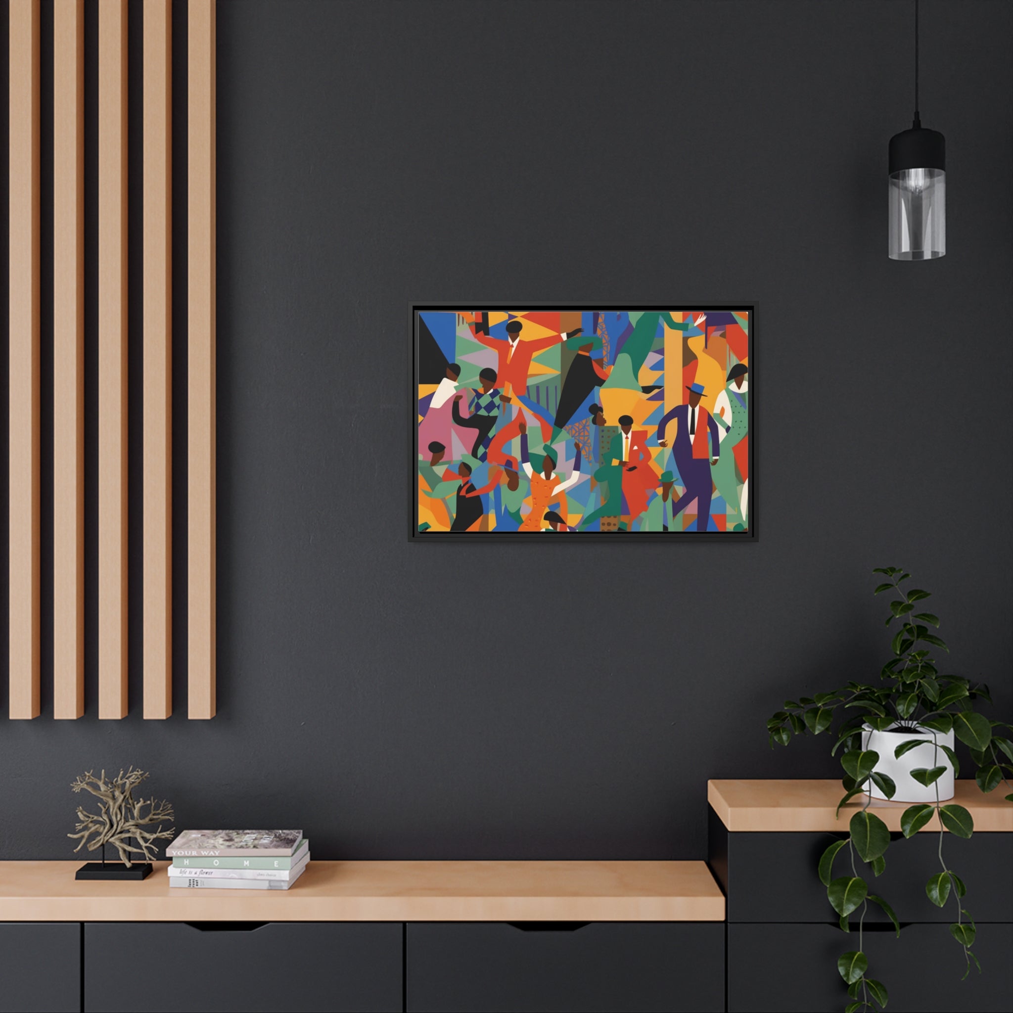 Harlem I Matte Canvas, Black Frame