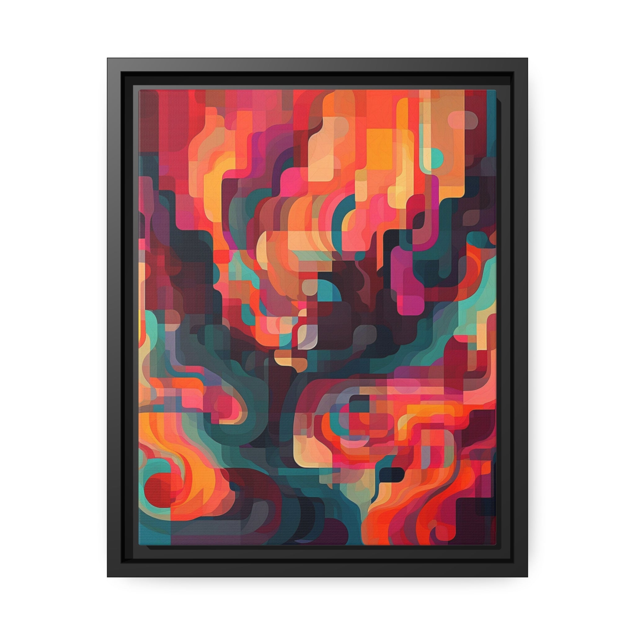 Modern Abstract I Matte Canvas, Black Frame