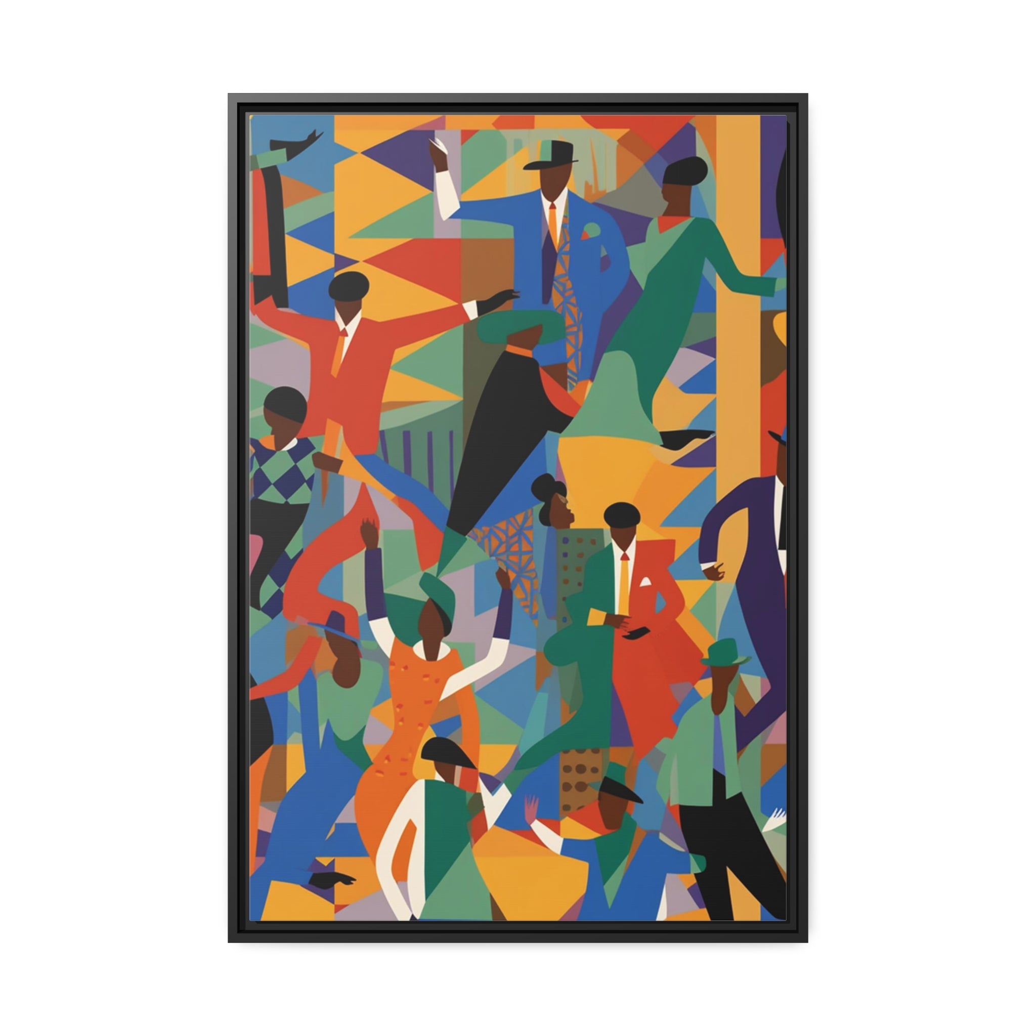 Harlem I Matte Canvas, Black Frame