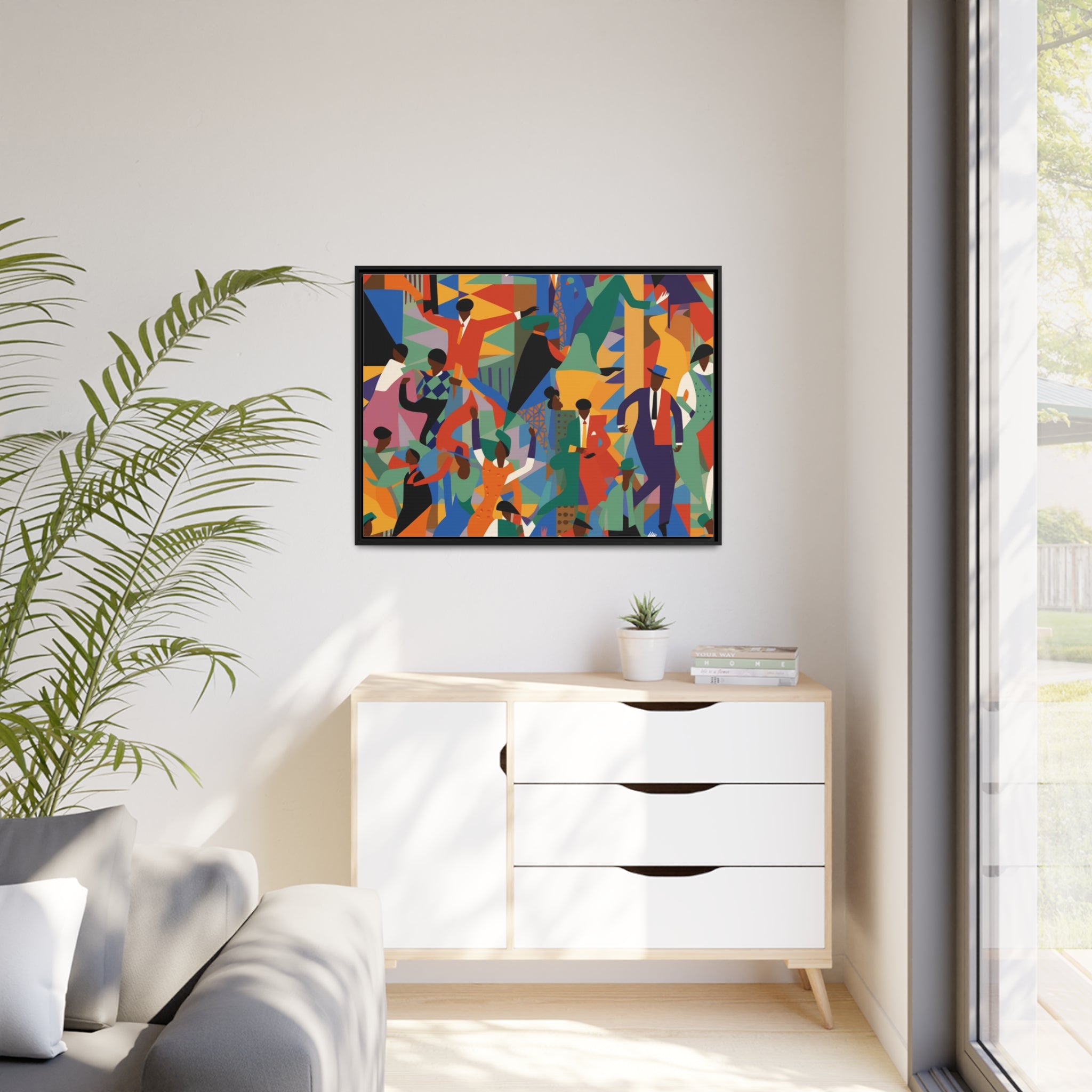 Harlem I Matte Canvas, Black Frame