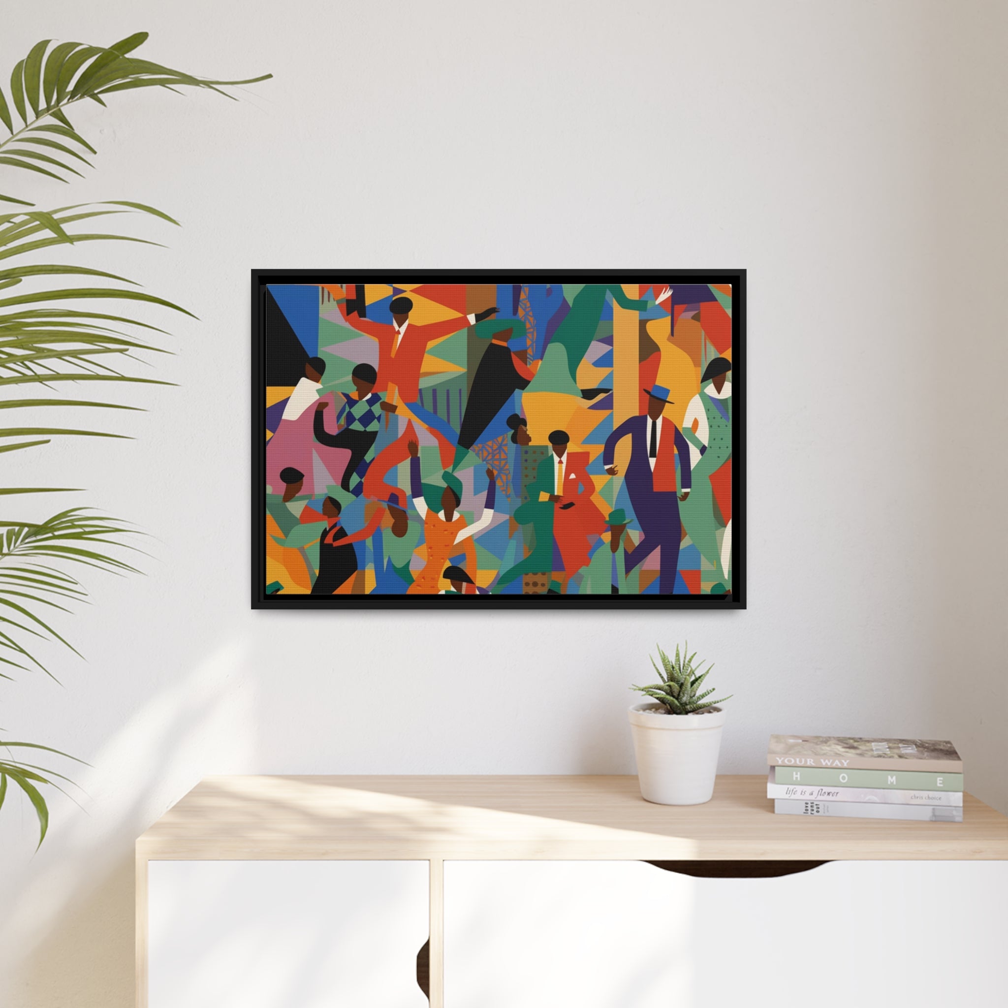 Harlem I Matte Canvas, Black Frame